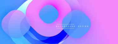 Canlı, soyut bir kompozisyon. Üst üste binen daireler dinamik akış yaratır. Renkler mavileri, pembeleri, morları harmanlıyor. Modern tasarım öğesi. Sorunsuz geçişler.