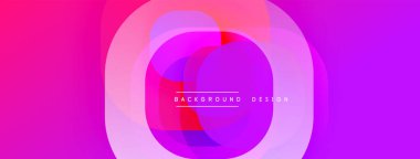 Soyut enerji çemberleri dinamik gradyan arkaplan oluşturur. Modern tasarım, pürüzsüz geçişler, pembe mor renkler. Minimalist estetik.