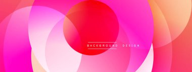 Soyut enerji katmanları pürüzsüz bir eğim yaratır. Üst üste binen daireler dinamik bileşim oluşturur. Dijital projeler için modern tasarım.