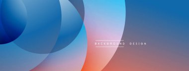 Soyut şekiller, mavi, mor, turuncu gradyanlar. pürüzsüz geçişler modern tasarım yaratır. Çeşitli projeler için basit ve zarif bir arkaplan.