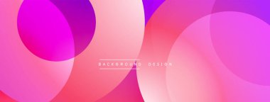 Canlı örtüşen çemberler soyut gradyan arkaplan oluşturur. Pürüzsüz renk değişimi, modern tasarım. Minimalist estetik, dijital projeler için mükemmel..