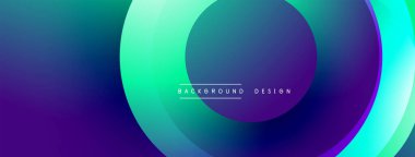 Soyut arkaplan özellikleri üst üste biniyor. Canlı mor, mavi, yeşil renkler dinamik görsel efekt yaratır. Dijital projeler için modern tasarım.