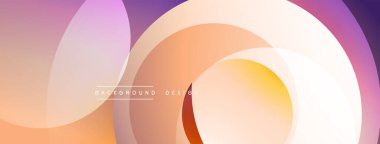 Soyut renkli arkaplan. pürüzsüz eğimler, üst üste binen daireler modern tasarım yaratır. canlı renkler, yumuşak geçişler, zarif kompozisyon..