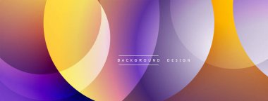 Soyut renkli şekiller çakışıyor. Pürüzsüz gradyanlar dinamik görsel efekt yaratır. Arkaplan, sunum ve markalaşma için modern tasarım.