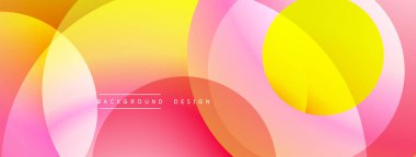 Parlak canlı soyut tasarım. Üst üste binen daireler sıcak bir değişim etkisi yaratır. Modern estetik, dijital arkaplan veya sunumlar için mükemmel..