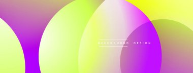 Soyut tasarım özellikleri üst üste biniyor. Canlı mor, sarı renkler pürüzsüz bir eğim yaratır. Minimalist tarz, modern estetik. Metin arkaplan tasarımı okur.