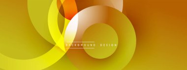 Sıcak renk paleti. Üst üste binen daireler soyut tasarım yaratır. Yumuşak eğim, modern estetik. Minimalist kompozisyon, davetkar doku.