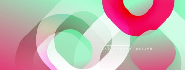 Soyut şekiller çakışır. Canlı renkler harmanlanır. Pürüzsüz gradyanlar modern tasarım yaratır. Minimalist estetik, arka plan veya dijital sanat için mükemmel..