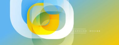 Soyut kompozisyon. Üst üste binen daireler, canlı renkler, pürüzsüz eğimler. Modern tasarım, dinamik şekiller, görsel uyum. Yumuşak geçişler, parlak paletler.