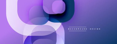 Mor soyut şekiller modern tasarımı oluşturur. Düz gradyanlar, katmanlı biçimler, canlı renkler, minimalist estetik. Sunumlar için mükemmel arkaplan.