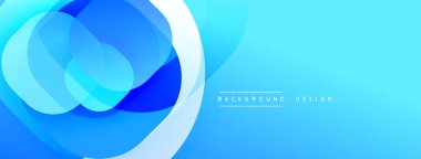 Mavi soyut şekiller örtüşüyor. Pürüzsüz gradyanlar dinamik görsel efekt yaratır. Temiz tasarım arka planlar, sunumlar, markalaşma için uygun..