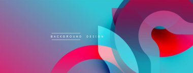 Soyut enerjik tasarım. Üst üste binen şekiller dinamik bileşim yaratır. Yumuşak eğim, modern estetik. Arkaplan ve sunumlar için mükemmel..