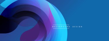 Soyut mavi tasarım. Üst üste binen katmanlar dinamik akış yaratır. Canlı renkler, pürüzsüz eğimler, modern estetik. Minimalist biçim, temiz sunum.