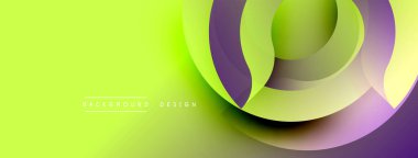 Parlak canlı tasarım. Düz katmanlar soyut şekiller yaratır. Renkler pürüzsüz bir şekilde karışıyor. Dijital projeler için modern estetik.