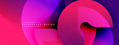 Soyut enerjik tasarım. Üst üste binen şekiller dinamik bileşim yaratır. Renkler pürüzsüzce karışır. Dijital projeler için modern estetik.