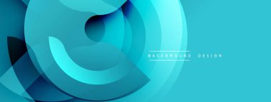 Soyut mavi şekiller dinamik bileşim oluşturur. Yumuşak eğimler derinliği, modern estetiği akla getiriyor. Temiz tasarım arka planlar ve markalaşma için uygun.