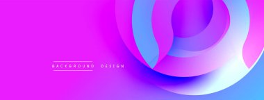 Canlı soyut tasarım. Yumuşak eğimler, katmanlı şekiller dinamik bileşim yaratır. Modern estetik, arka planlar ve sunumlar için mükemmel..