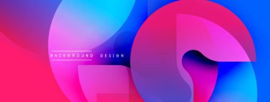 Soyut enerjik tasarım. Üst üste binen şekiller dinamik bileşim yaratır. Renkler pürüzsüzce karışır. Modern estetik, dijital projeler için uygun.