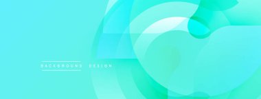 Soyut arka plan, pürüzsüz şekiller, canlı turkuaz renkler, katmanlı tasarım, modern estetik, temiz çizgiler, gradyan etki, minimalist tarz, dijital sanat.