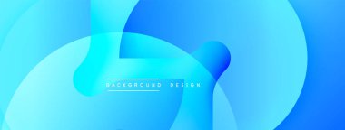 Parlak mavi soyut tasarım. Düz kıvrımlar, dinamik görsel efekt yaratır. Dereceli gölgeler derinlik katıyor. Minimalist tarzda. Modern estetik.