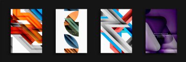 Soyut geometrik tasarımlar katmanlı şekiller, canlı renkler, dinamik kompozisyonlar sergiler. Modern arkaplanlar sunumlar, markalaşma, dijital sanat projeleri için ideal.