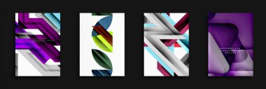 Soyut geometrik tasarımlar. Canlı renk paletleri, katmanlı şekiller dinamik kompozisyonlar oluşturur. Markalaşmaya, sunumlara, dijital sanata uygun modern arka planlar.