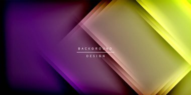 Soyut arkaplan tasarımı. Değişik renkler mordan altına karışıyor. Katmanlı şekiller dinamik görsel efektler yaratır. Modern estetik.