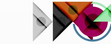 soyut geometrik şekiller, üst üste binen üçgenler, daireler, canlı renkler, modern tasarım, minimalist kompozisyon, temiz çizgiler, sanatsal ifade, dinamik düzenleme.