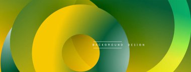 Soyut tasarım akış katmanları içerir. Yeşil, sarı renkler düzgün bir şekilde harmanlanır. Modern estetik, canlı renkler dinamik görsel deneyimler yaratır. Minimalist stil.
