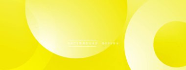 Üst üste binen daireleri olan parlak sarı bir arka plan. Yumuşak eğimler yumuşak geçişler yaratır. Modern uygulamalar için minimalist tasarım. Basit, temiz estetik..