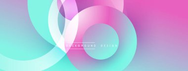 Soyut kompozisyon. Üst üste binen daireler değişim etkisi yaratır. Yumuşak pastel renkler kusursuz bir şekilde harmanlanır. Arkaplan, sunum ve markalaşma için modern tasarım.