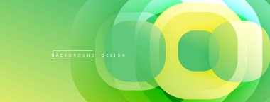Yeşil, sarı katmanlar soyut tasarım yaratır. Pürüzsüz eğimler, üst üste binen daireler modern görsellik oluşturur. Temiz, canlı estetik..
