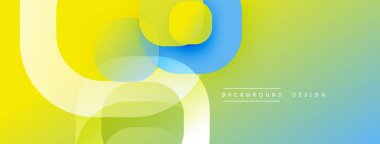 Soyut şekiller çakışır. Canlı renkler harmanlanır. Modern tasarım. Pürüzsüz gradyanlar dinamik bileşim oluşturur. Minimalist estetik. Mükemmel arkaplan.