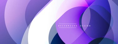 Mor soyut şekiller dinamik bileşim oluşturur. Düz gradyanlar, modern tasarım, canlı renkler, temiz estetik. Minimalist tarz, dijital sanat.