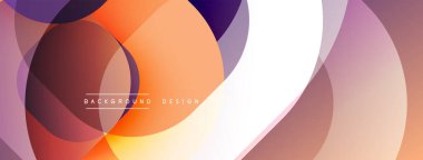 Soyut şekiller örtüşüyor, canlı gradyanlar yaratıyor. Turuncu, mor, beyaz renkler kusursuz bir şekilde harmanlanır. Modern tasarım sıcaklık, enerji ve karmaşıklığı çağrıştırıyor..