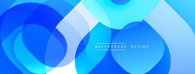 Mavi soyut şekiller dinamik bileşimler oluşturur. Düz gradyanlar, modern tasarım, temiz estetik. Sunumlar, web siteleri ve markalaşma için mükemmel bir zemin.