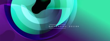 Soyut tasarım. Canlı katmanlar dinamik akış yaratır. Mor, turkuaz, yeşil harman pürüzsüz. Modern estetik. Yumuşak eğimler. Minimalist stil.