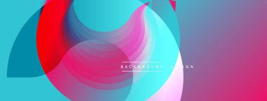Soyut, enerjik şekiller çakışıyor. Pürüzsüz gradyanlar dinamik bileşim oluşturur. Modern tasarım, renkli, sanatsal. Sunumlar ve web siteleri için arkaplan.