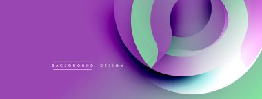 Soyut mor tasarım. Üst üste binen katmanlar dinamik akış yaratır. Yumuşak eğim, modern estetik. Canlı renkler, sanatsal kompozisyon.
