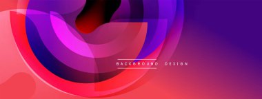 Soyut tasarım. Canlı katmanlar dinamik eğriler yaratır. Pembe, mor, kırmızı renkler arasındaki değişimler. Modern estetik. Pürüzsüz şekiller hareketi işaret eder.