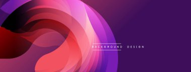 Soyut tasarım. Canlı katmanlar dinamik akış yaratır. Mor, kırmızı, pembe renkler kusursuz bir şekilde harmanlanır. Arkaplan ve sunumlar için modern estetik.