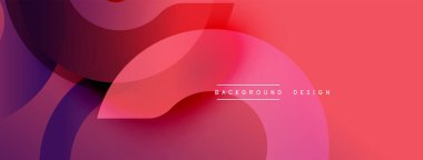 Soyut tasarım. Pürüzsüz şekiller, canlı gradyanlar oluşturur. Kırmızı, mor renkler kompozisyona hakim. Modern estetik. Minimalist stil.