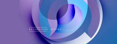 Soyut tasarım. Pürüzsüz şekiller, canlı renk değişimleri yaratır. Mor, mavi renkler kompozisyona hakim. Modern estetik.