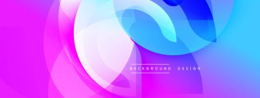 Soyut enerjik tasarım. Üst üste binen şekiller dinamik bileşim yaratır. Renkler pürüzsüzce karışır. Modern estetik. Sorunsuz geçişler.