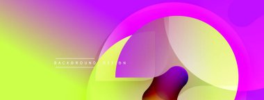 Canlı, soyut bir arkaplan. Yumuşak eğimler, üst üste binen şekiller modern estetik yaratıyor. Parlak renkler, dinamik kompozisyon. Dijital projeler için mükemmel.