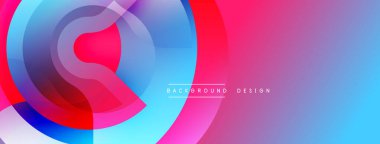 Parlak soyut şekiller çakışıyor. Canlı renkler harmanlanarak, dinamik görsel efekt yaratır. Yumuşak eğimler, modern tasarım.