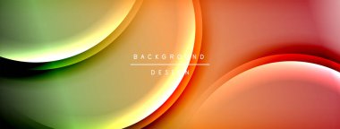 Yumuşak eğimler karışıp, dinamik eğriler oluşturur. Canlı turuncu, yeşil, kırmızı renkler egemen. Modern tasarım enerjiyi, akışı, görsel cazibeyi çağrıştırıyor.