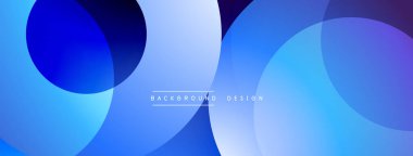 Mavi soyut şekiller örtüşüyor. Yumuşak eğimler derinlik yaratır. Arka planlar, sunumlar, dijital sanat için modern tasarım. Minimalist estetik.