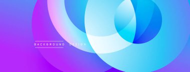 Soyut, enerjik bir arkaplan. Üst üste binen daireler dinamik görsel efekt yaratır. Gradyan renkler düzgün bir şekilde harmanlanarak modern estetik sunuyor.
