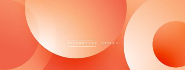 Turuncu gradyanlar üst üste binen dairesel şekiller yaratır. Metin arkaplan tasarımlı minimalist tasarım. Yumuşak geçişler, modern estetik.